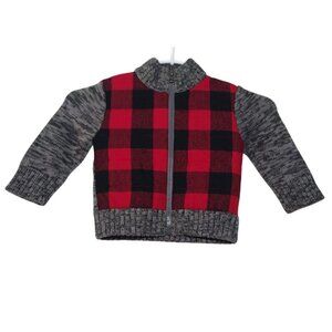Buffalo Plaid Toddler Cardigan Sweater Size 1T. NWT